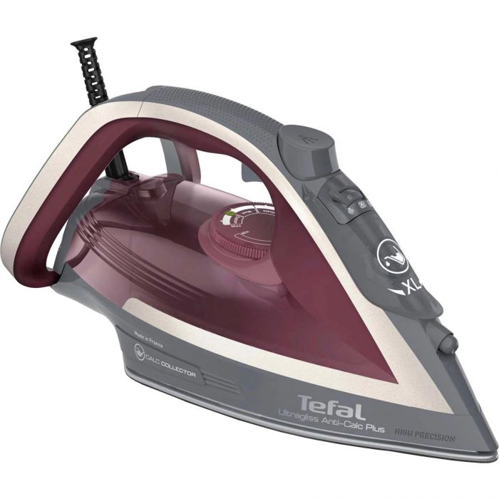 Праска Tefal Ultragliss Plus, 2800Вт, 270мл, паровий удар -260гр, постійна пара - 50гр, керам. підошва, бордово-сірий