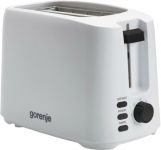 Тостер Gorenje, 850Вт, функц. розморожування, автовідключення, пластик, білий