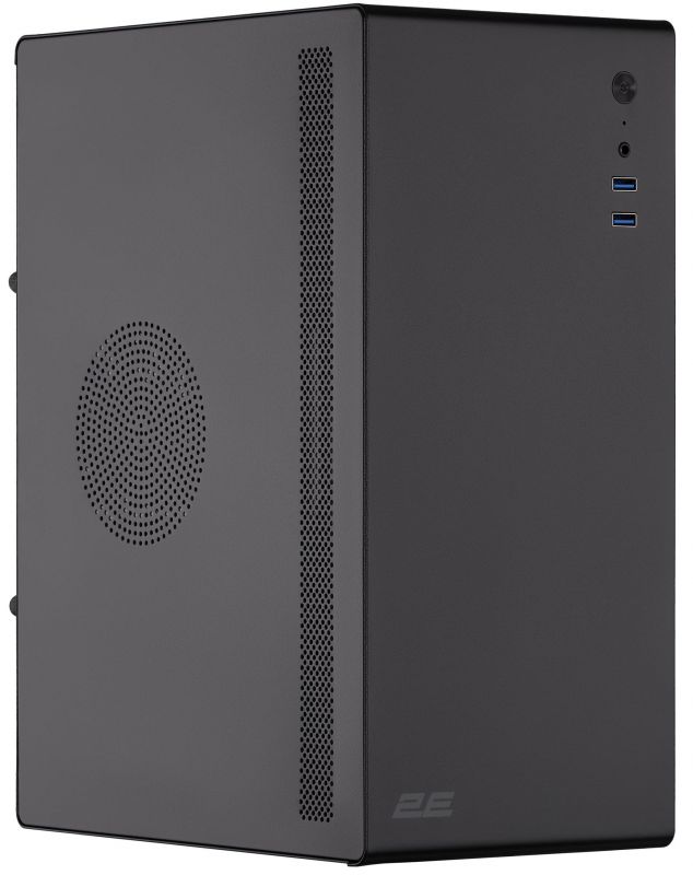 Корпус 2E Credo V200B-400 з БЖ 2E ATX400, 2xUSB3.0, 1x80мм, VGA 250мм, mATX, чорний
