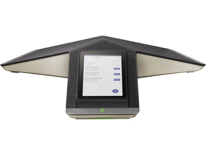 SIP-конференц телефон Poly Trio C60, 3 x Omni Mic, радіус дії 6,1 м, RJ45, USB-A, Micro USB, Bluetooth 4.2, WiFi, PoE, сертифікат Microsoft Teams, сірий