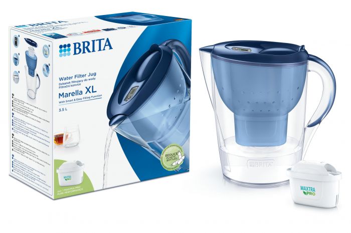 Фільтр-глечик Brita Marella XL Memo MXPro 3.5л (2л очищеної води) з фільтр-картриджем, білий