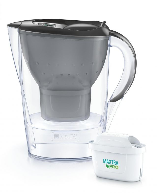 Фільтр-глечик Brita Marella Memo MXPro 2.4л (1.4л очищеної води) з фільтр-картриджем, графіт