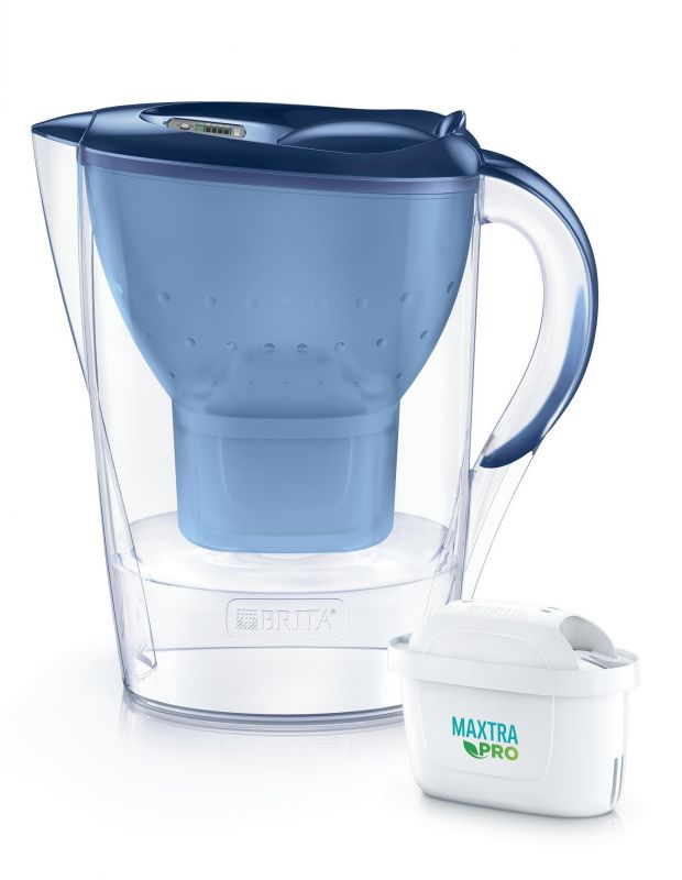 Фільтр-глечик Brita Marella Memo MXPro 2.4л (1.4л очищеної води) з фільтр-картриджем, синій