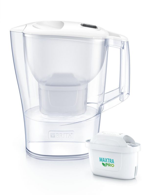 Фільтр-глечик Brita Aluna Memo MXPro 2.4л (1.4л очищеної води) з фільтр-картриджем, білий