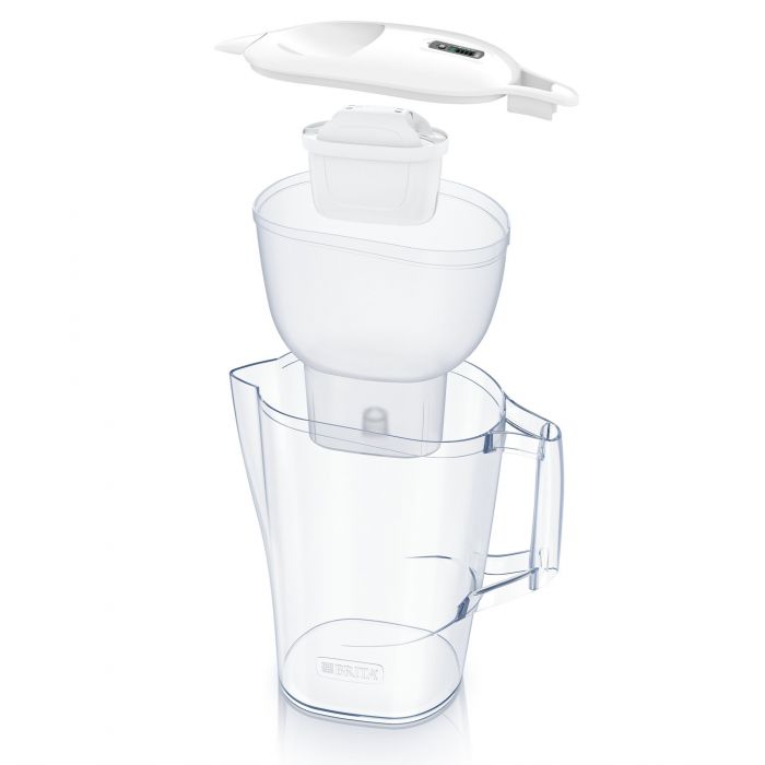 Фільтр-глечик Brita Aluna Memo MXPro 2.4л (1.4л очищеної води) з фільтр-картриджем, білий