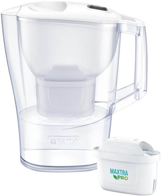 Фільтр-глечик Brita Aluna Memo MXPro 2.4л (1.4л очищеної води) з фільтр-картриджем, білий