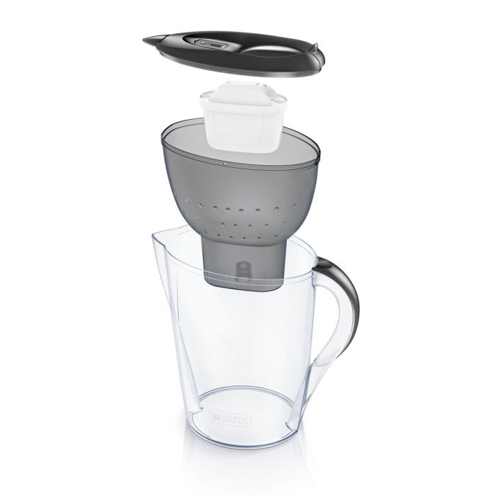 Фільтр-глечик Brita Marella Memo MXPro 2.4л (1.4л очищеної води) з фільтр-картриджем 3шт, графіт
