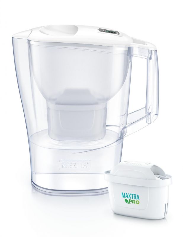 Фільтр-глечик Brita Aluna Memo MXPro 2.4л (1.4л очищеної води) з фільтр-картриджем 3шт, білий