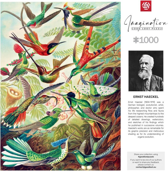 Пазл GoodLoot Imagination: Ernst Haeckel Hummingbirds 1000 ел.
