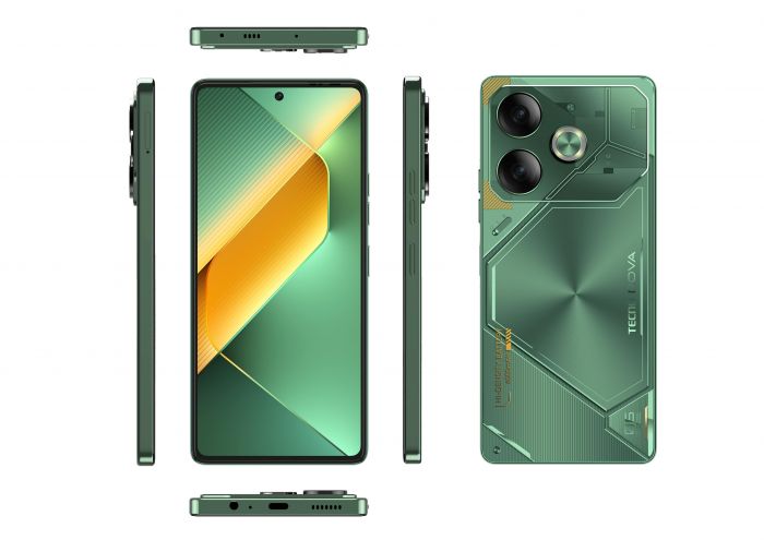 Смартфон TECNO POVA 6 (LI7) 6.78" 12/256ГБ, 2SIM, 6000мА•год, Comet Green