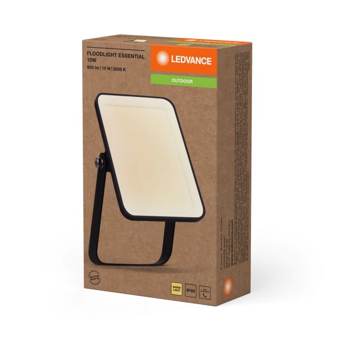 Прожектор LEDVANCE ESSENTIAL 10Вт 900Лм 3000K чорний