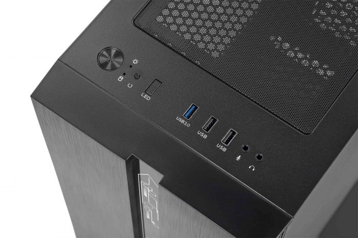Корпус 2E GAMING Runa G2107 без БЖ 1xUSB3.0, 2xUSB2.0, 1x120мм ARGB, VGA 325мм, LCS ready, TG Side Panel, ATX, чорний