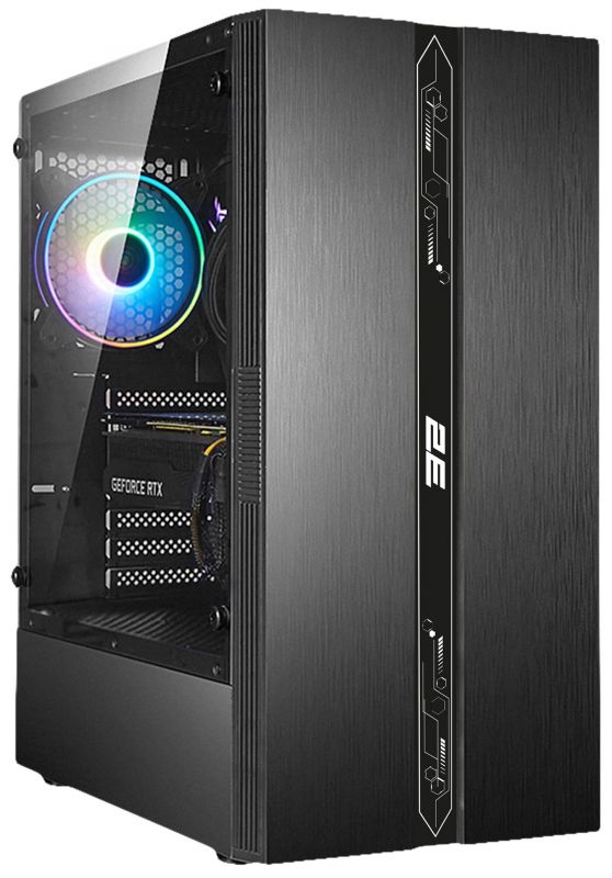 Корпус 2E GAMING Runa G2107 без БЖ 1xUSB3.0, 2xUSB2.0, 1x120мм ARGB, VGA 325мм, LCS ready, TG Side Panel, ATX, чорний