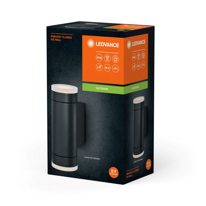 Cвітильник фасадний LEDVANCE ENDURA CLASSIC IVE WALL GU10 IP65 чорний