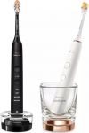 Щітка зубна електр. Philips, Sonicare DiamondClean 9000 Series, набір , 62т. колив/хв, насадок-1, 2 шт в наборі, 1зарядн.стакан+зарядка, чорний, білий