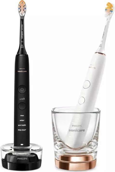 Щітка зубна електр. Philips, Sonicare DiamondClean 9000 Series, набір , 62т. колив/хв, насадок-1, 2 шт в наборі, 1зарядн.стакан+зарядка, чорний, білий