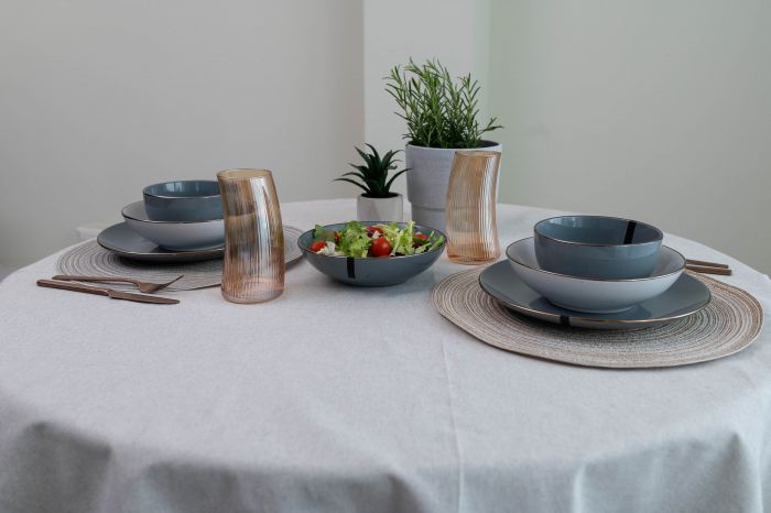 Тарілка супова ARDESTO Bagheria Grey, 20см, кераміка, сірий