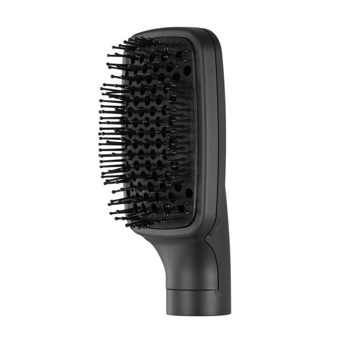 Фен-щітка ARDESTO Brush Pink Touch, 1200Вт, 2 швидкості, 2 темп. режими, LED-дисплей, функція іонізації , 4 насадки, сірий+ рожевий