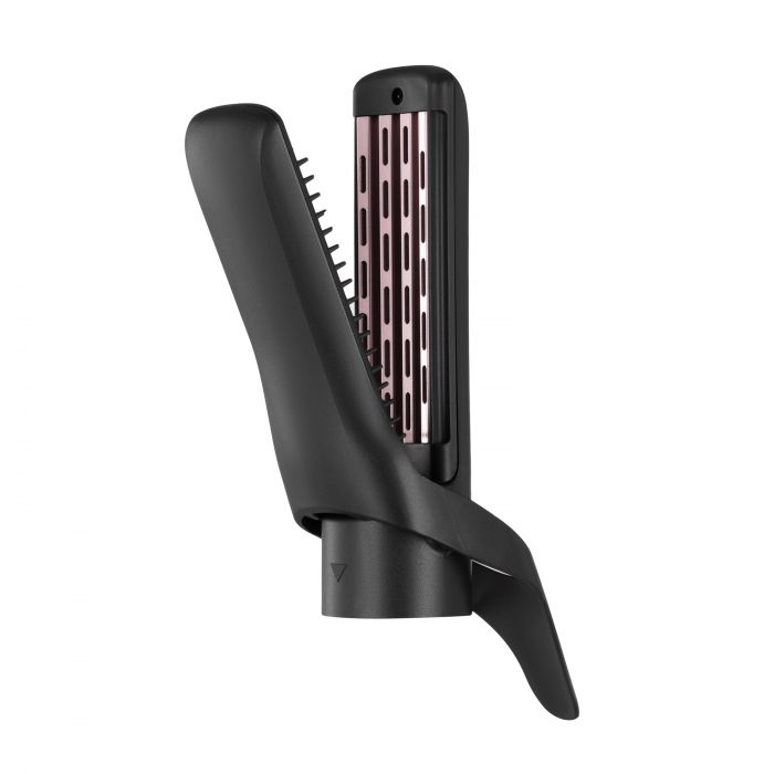 Фен-щітка ARDESTO Brush Pink Touch, 1200Вт, 2 швидкості, 2 темп. режими, LED-дисплей, функція іонізації , 4 насадки, сірий+ рожевий