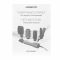 Фен-щітка ARDESTO Brush Pink Touch, 1200Вт, 2 швидкості, 2 темп. режими, LED-дисплей, функція іонізації , 4 насадки, сірий+ рожевий