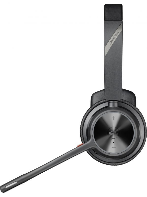 Гарнітура комп'ютерна моно On-ear Poly Voyager 4310-M з адаптером BT700, USB-A, Bluetooth, всеспрямований, Acoustic fence, сертифікат Microsoft Teams, чорний