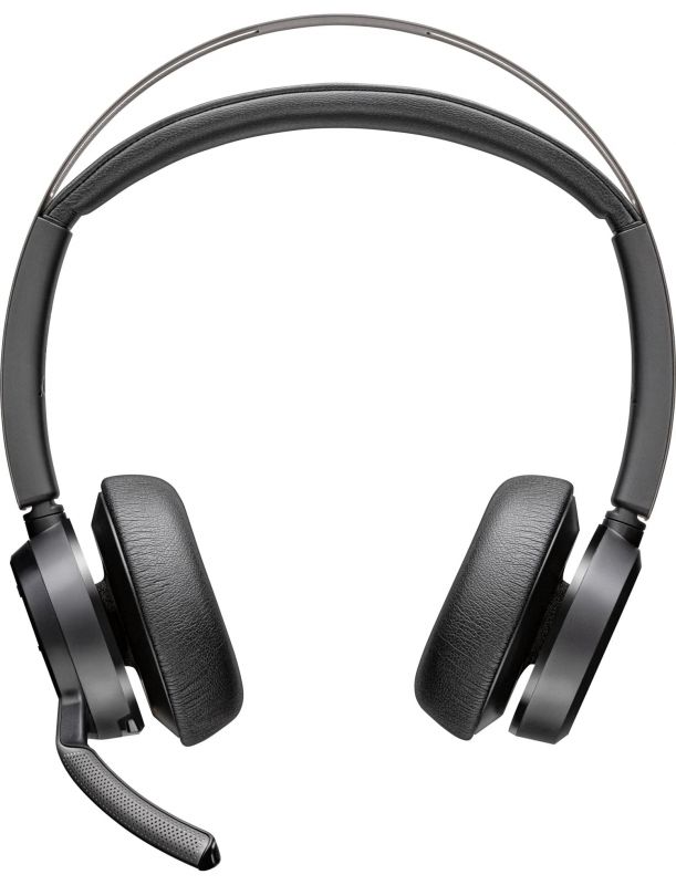 Гарнітура комп'ютерна стерео On-ear Poly Voyager Focus 2, USB-A, Bluetooth, всеспрямований, ANC, Acoustic fence,  чорний