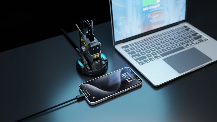 Зарядний пристрій мережевий GravaStar Alpha65 65Вт 2XUSB-C/USB-A, cірий