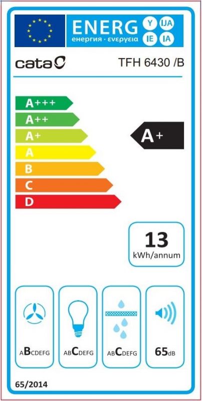 Витяжка Cata телескопічна, 60см, 698м.куб/год, TFH 6430 gwh, білий