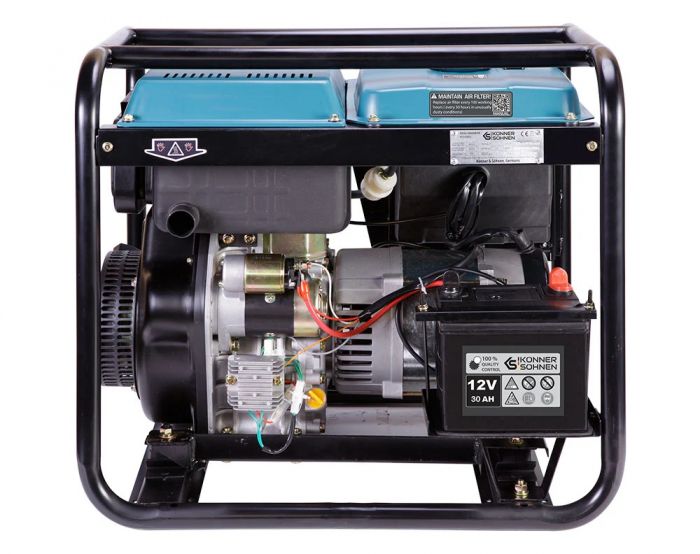 Генератор дизельний Konner&Sohnen KS 8100HDE (EURO V), 230В, 6.5кВт, електростартер, 117кг