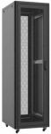 Шафа MIRSAN 19", 36U, GTN, перфоровані двері, 600x1000 мм, максимально 1000 кг, чорна