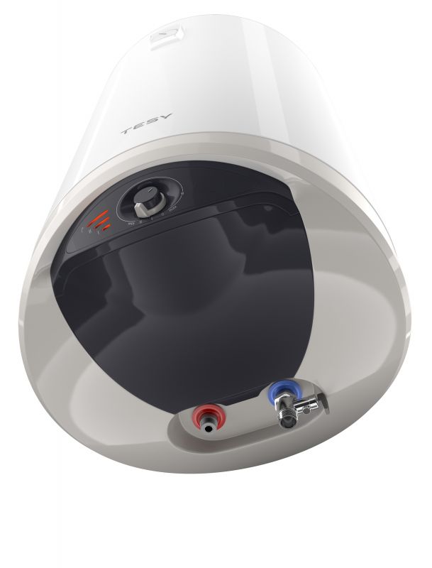 Водонагрівач електр. TESY Modeco Ceramic S круглий із теплообмінником GCV6S 804724D C21 TS2RCP, 80л, 2,4кВт, сухий тен, мех. кер-ння, B, білий