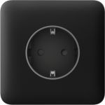 Передня панель для вбудованої розетки Ajax SoloCover for Outlet Basic, чорний
