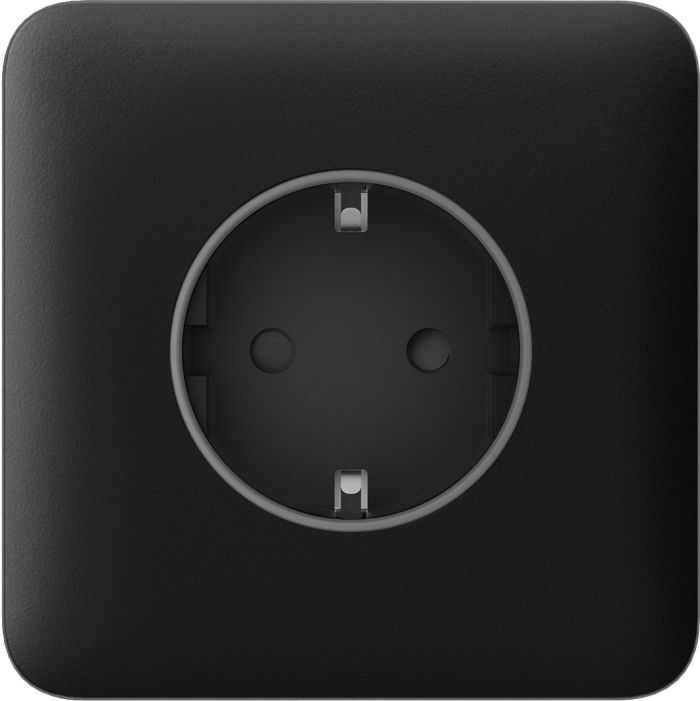 Передня панель для вбудованої розетки Ajax SoloCover for Outlet Basic, чорний