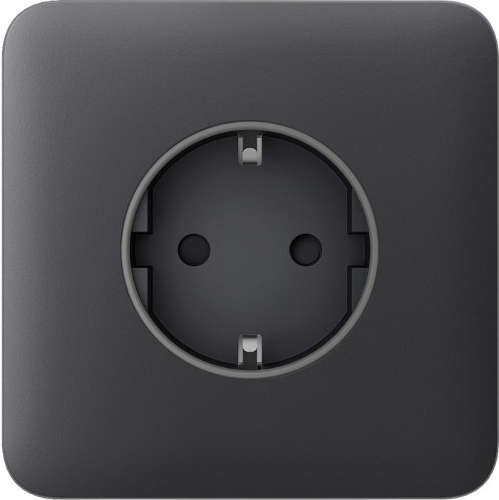 Передня панель для вбудованої розетки Ajax SoloCover for Outlet Basic, graphite