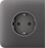 Бічна панель для вбудованої розетки Ajax SideCover for Outlet Basic, grey