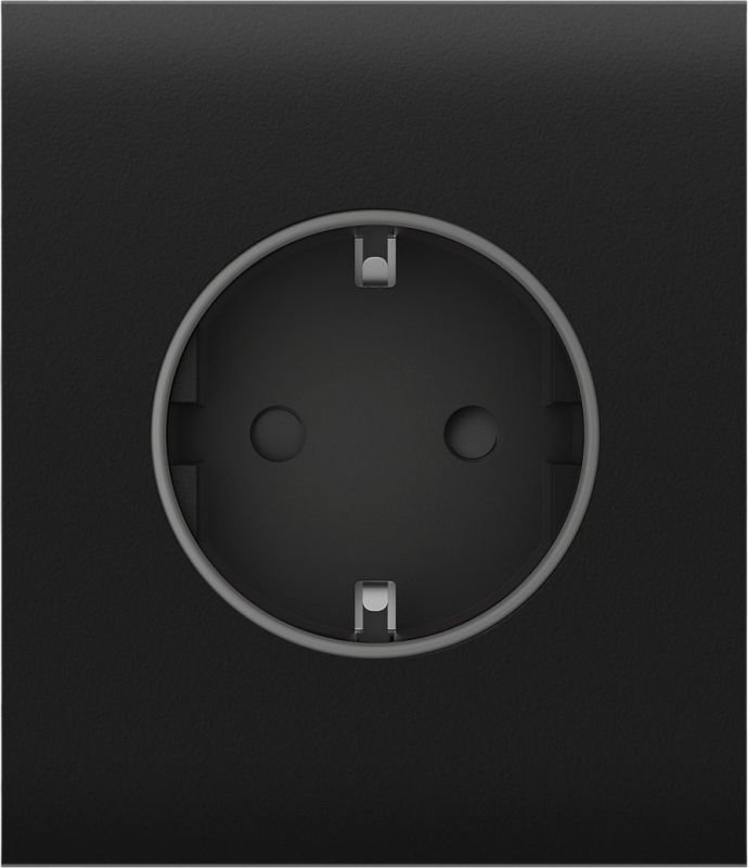 Центральна панель для вбудованої розетки Ajax CenterCover for Outlet Basic, чорний