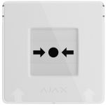 Бездротова настінна кнопка для активації пожежної тривоги вручну для житлових об'єктів Ajax Manual Call Point, jeweller, бездротовий, білий