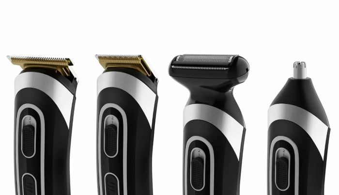 Тример Rowenta Trim & Style, для бороди, вусів, голови и тіла, мережа+акум., роторний мотор, насадок-11, чохол, титан.напил., чорно-сріблястий