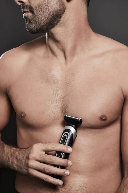 Тример Rowenta Trim & Style, для бороди, вусів, голови и тіла, мережа+акум., роторний мотор, насадок-11, чохол, титан.напил., чорно-сріблястий