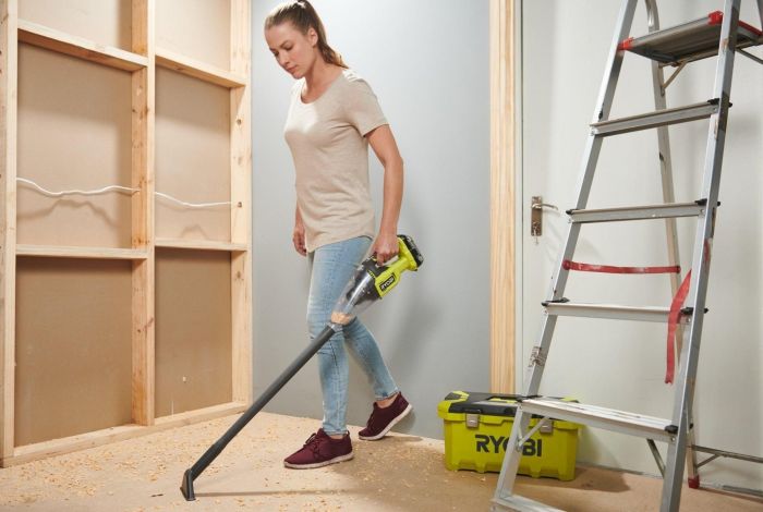 Пилосос акумуляторний Ryobi ONE+ RHV18F-0 18В 34Вт 6.5кПа контейнер 0.6л HEPA11 0.95кг з насадками без АКБ та ЗП