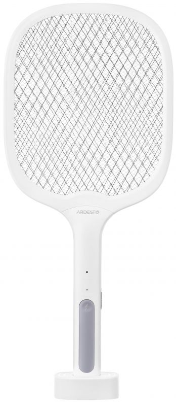 Електричний знищувач комах ARDESTO, сітка 3000 В, акум. 1200 мА•год, USB micro-B > USB-A, білий