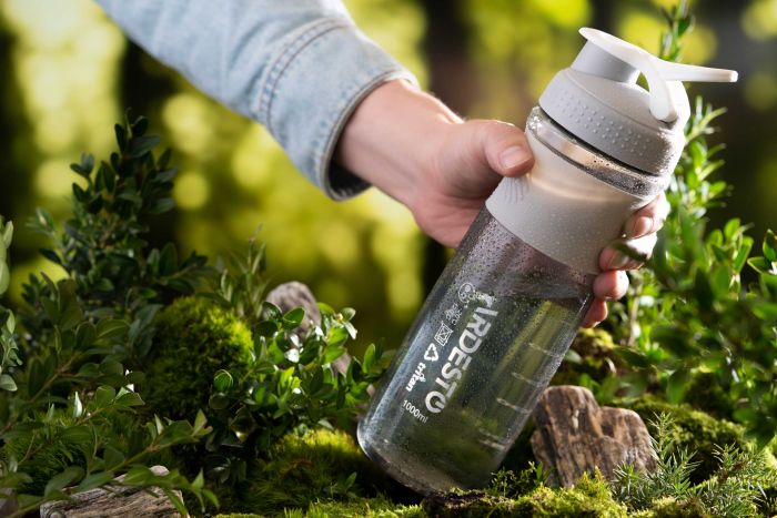Пляшка для води ARDESTO Smart bottle, 1000мл, тритан, сірий