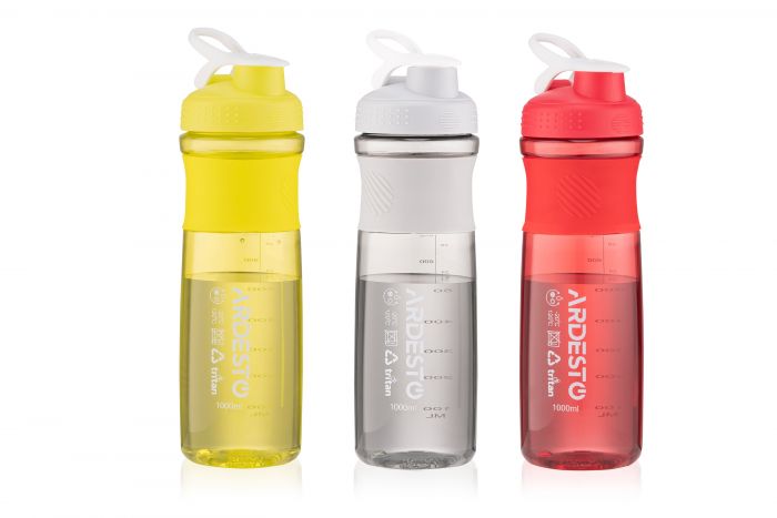 Пляшка для води ARDESTO Smart bottle, 1000мл, тритан, сірий