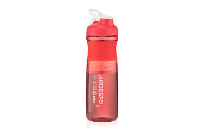 Пляшка для води ARDESTO Smart bottle, 1000мл, тритан, червоний