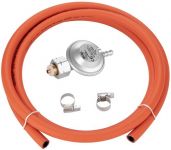 Комплект GOK підключення газового балону з вентилем Shell та KLF (редуктор 1шт, шланг 2м, хомут 2шт)
