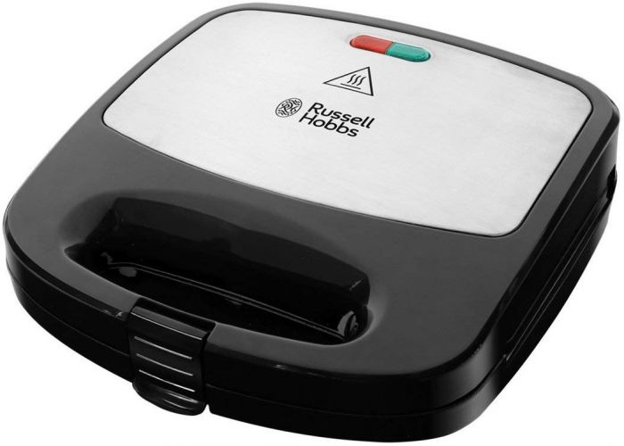 Мультимейкер Russell Hobbs Fiesta 750Вт, алюміній, 3 пластини, корпус-нержав.сталь/пластик, чорний
