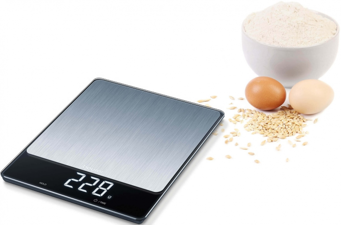 Ваги Beurer кухонні, 15кг, сенс. керування, АААx4  в комплекті, скло, нержавіюча сталь