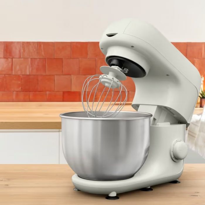 Міксер Tefal планетарний Bake Essential 800Вт, насадки-3, чаша-нерж., метал, 4.8л, білий