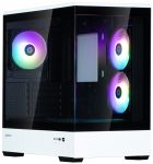 Корпус Zalman P30 без БЖ, 1xUSB3.0, 1xUSBType-C, 3x120мм ARGB, VGA 420мм, LCS ready, TG Side Panel, mATX, чорний/білий