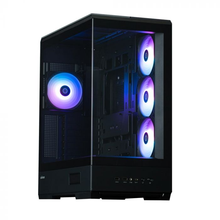 Корпус Zalman P50 DS без БЖ, 2xUSB3.0, 1xUSBType-C, 4x120мм ARGB, VGA 435мм, LCS ready, TG Side Panel, ATX, чорний